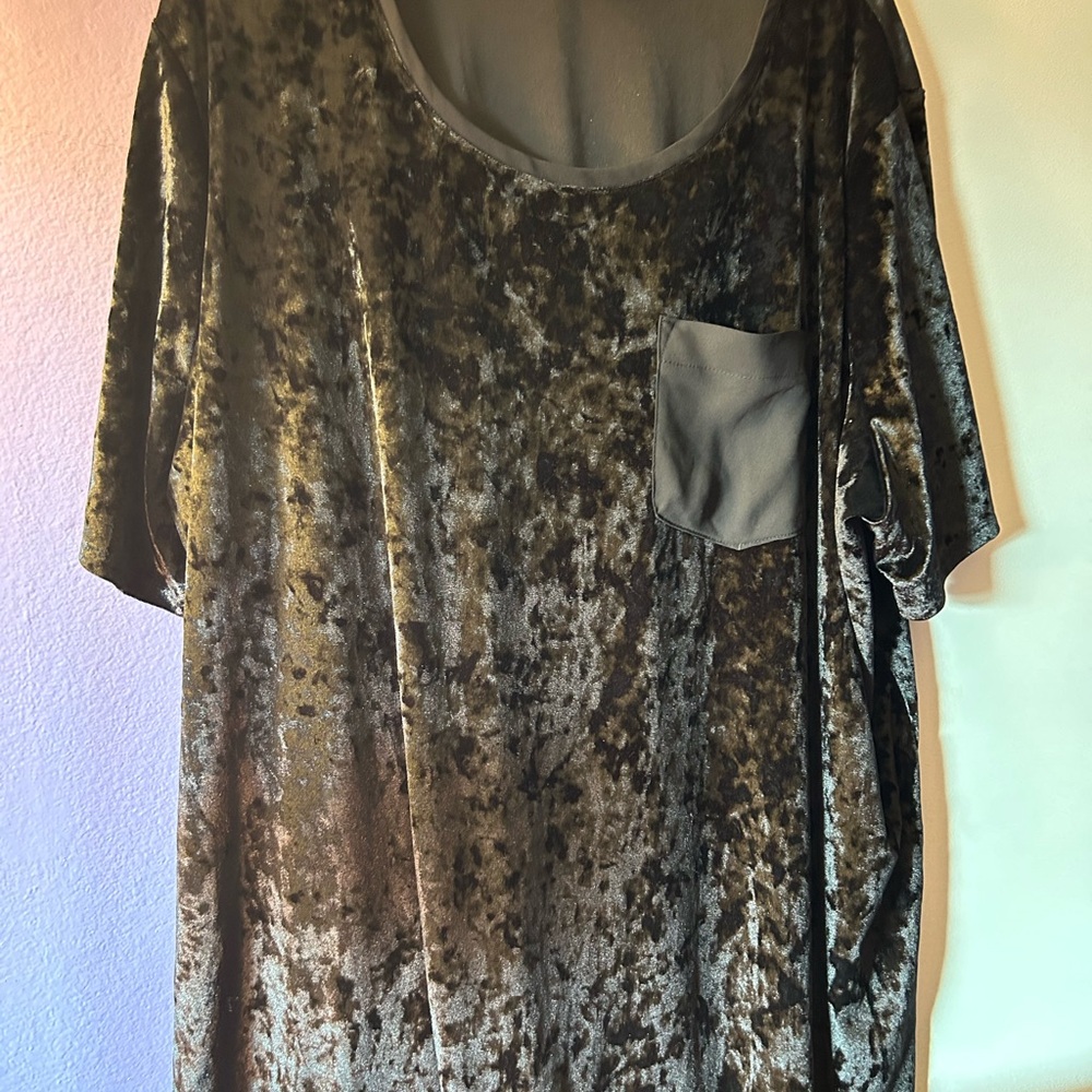 Plus size crushed velvet tshirt-3x